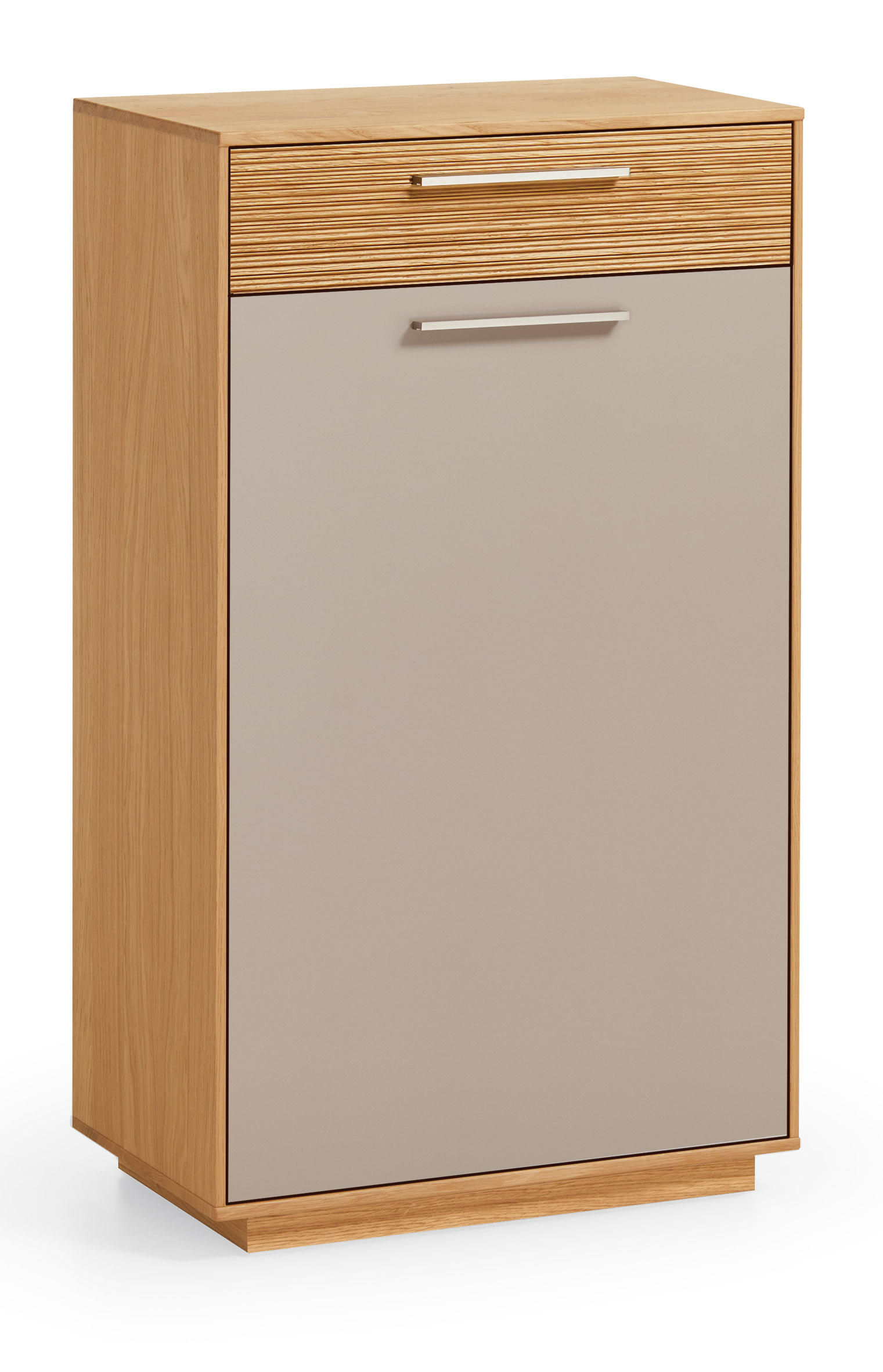 KOMMODE Eiche furniert, massiv, teilmassiv Taupe, Eichefarben - Taupe/Eichefarben, Design, Holz/Holzwerkstoff (60/103/37cm)