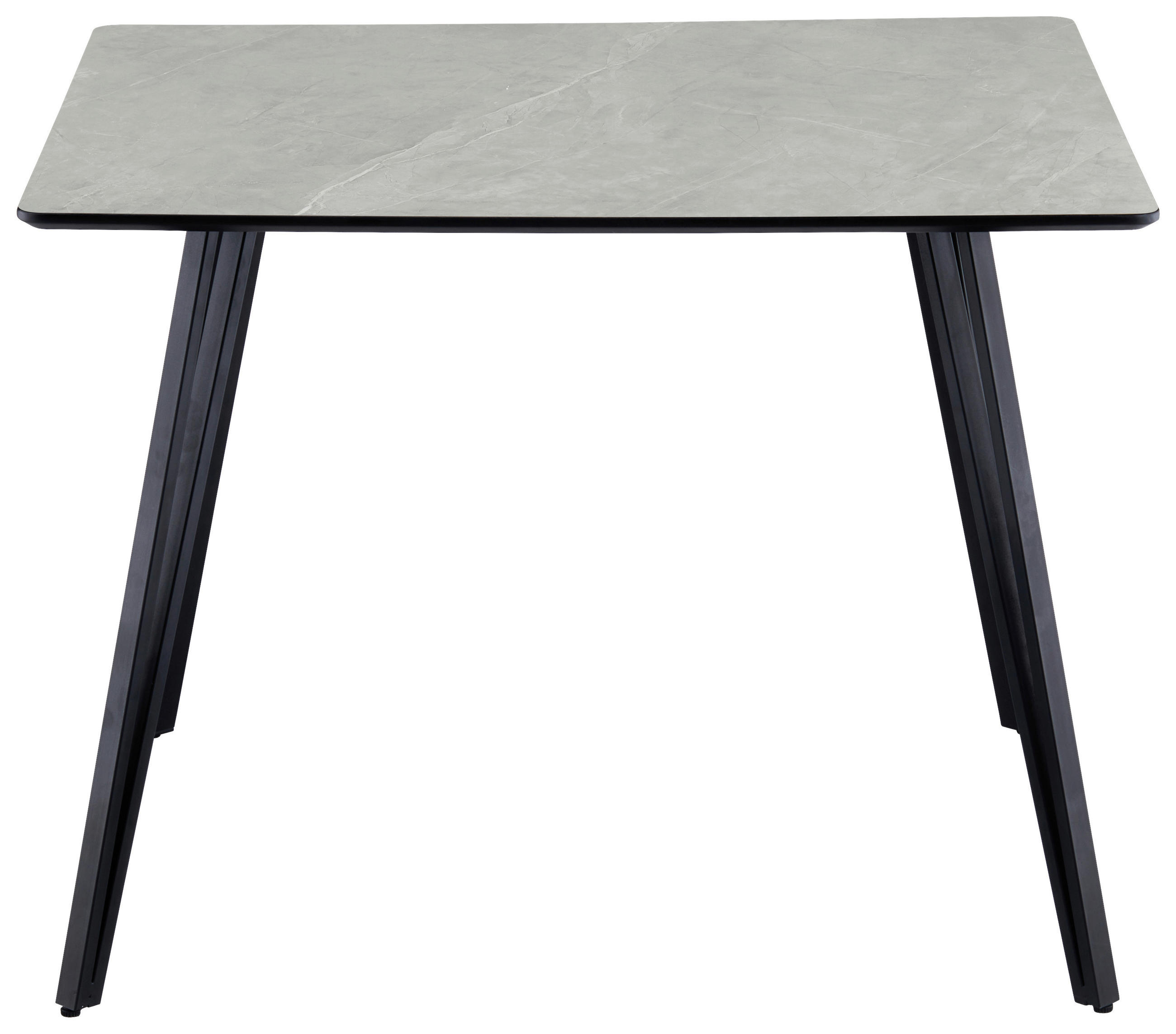 ESSTISCH in Metall, Holzwerkstoff 80/80/75 cm  - Hellgrau/Schwarz, Design, Holzwerkstoff/Metall (80/80/75cm) - Boxxx