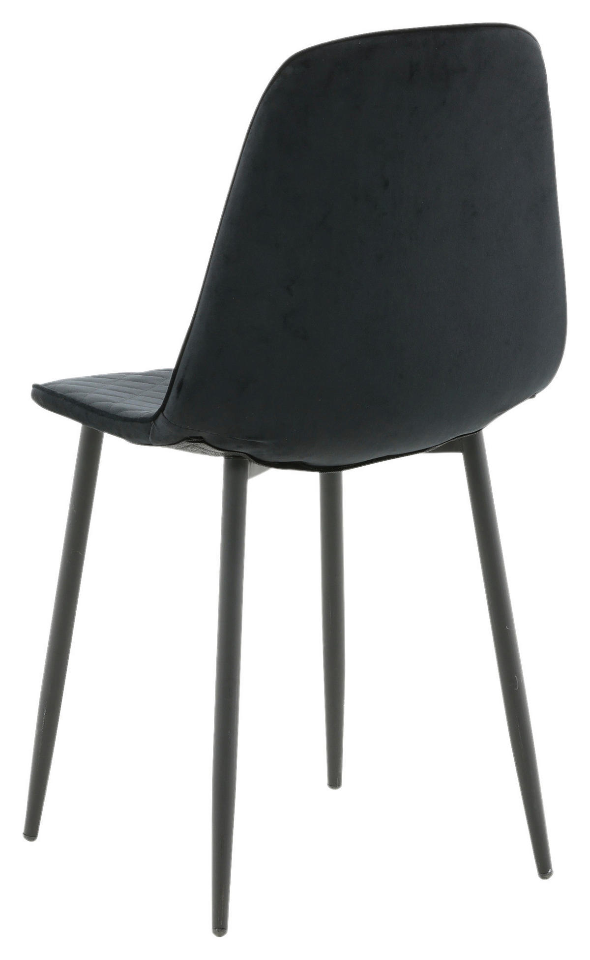 STOLSET 2 styck stål sammet  - svart, Design, metall/textil (44/86/52cm) - Livetastic