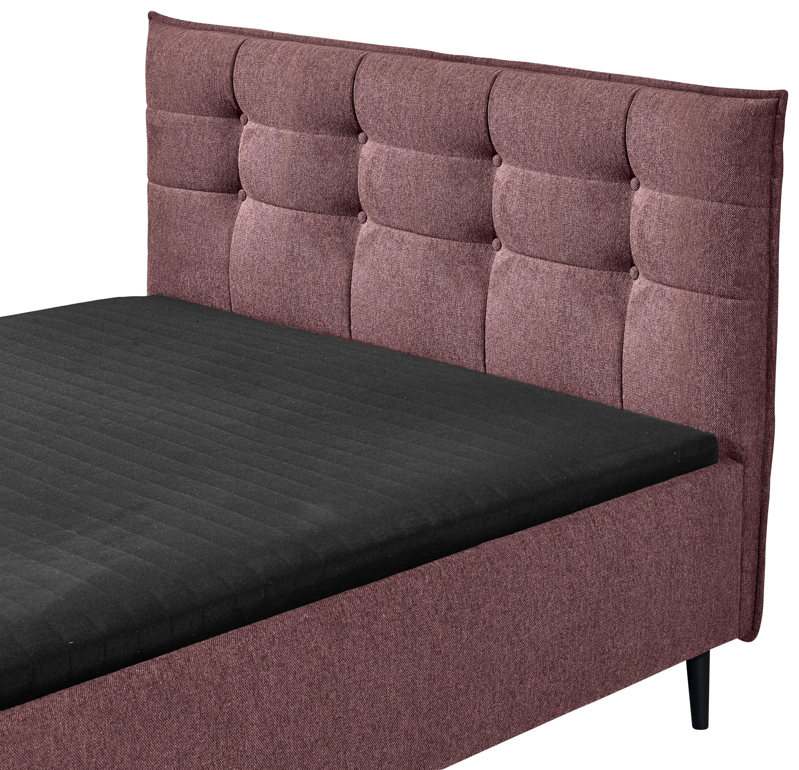 POLSTERBETT Aubergine 180/200 cm  - Aubergine, Basics, Holz/Holzwerkstoff (180/200cm) - MID.YOU