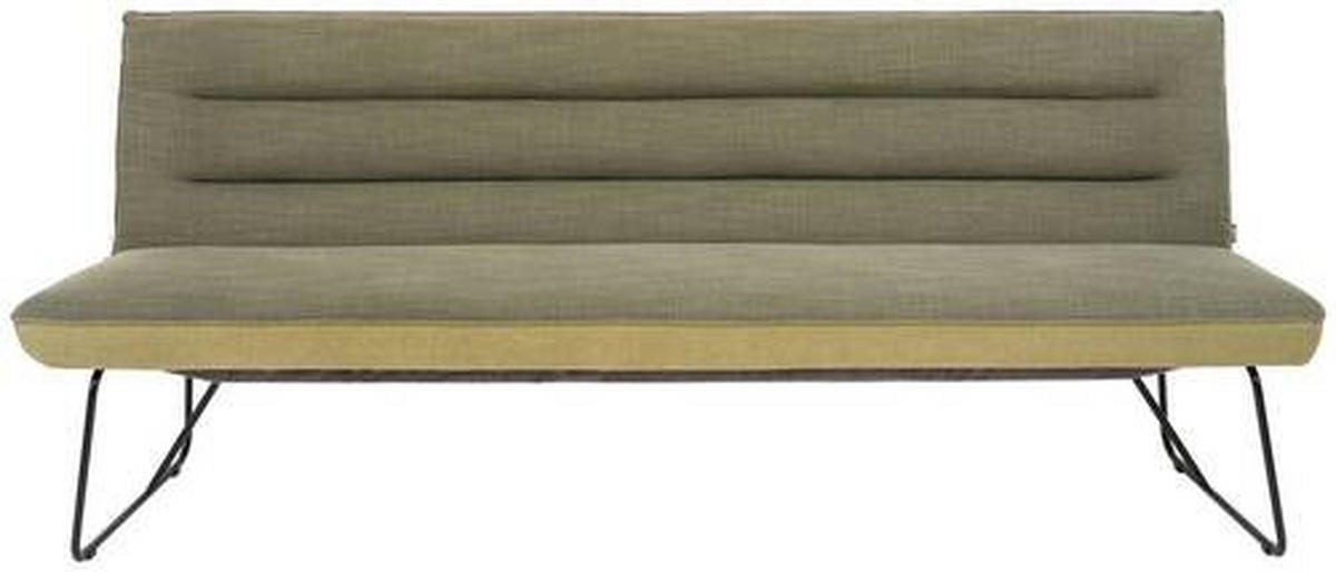 SITZBANK in Metall, Textil Grün, Schwarz  - Schwarz/Grün, Design, Textil/Metall (218/89/68cm) - Dieter Knoll