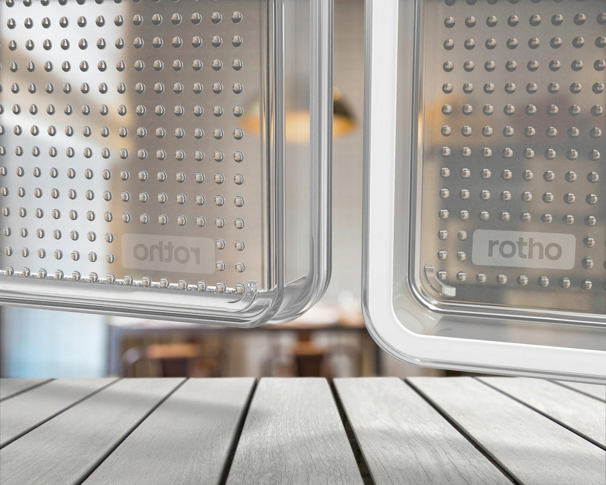 FRISCHHALTEDOSENSET  - Transparent/Weiß, Basics, Kunststoff (20/15/7cm) - Rotho