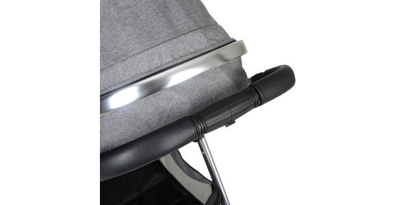 KINDERWAGENSET Neapel - Silberfarben/Grau, Design, Textil/Metall (76,96/59,95/106,68cm) - My Baby Lou