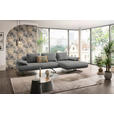 ECKSOFA  in Chenille Grau Rückenkissen, Armlehnenkissen  334/168 cm  - Schwarz/Grau, Design, Textil/Metall (334/168cm) - Dieter Knoll