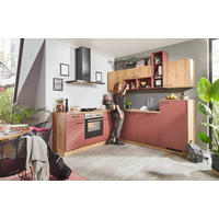 KUCHYNSKÁ LINKA WIN 245 - čierna/farba duba, Konventionell, kov/kompozitné drevo (225/245cm) - Welnova