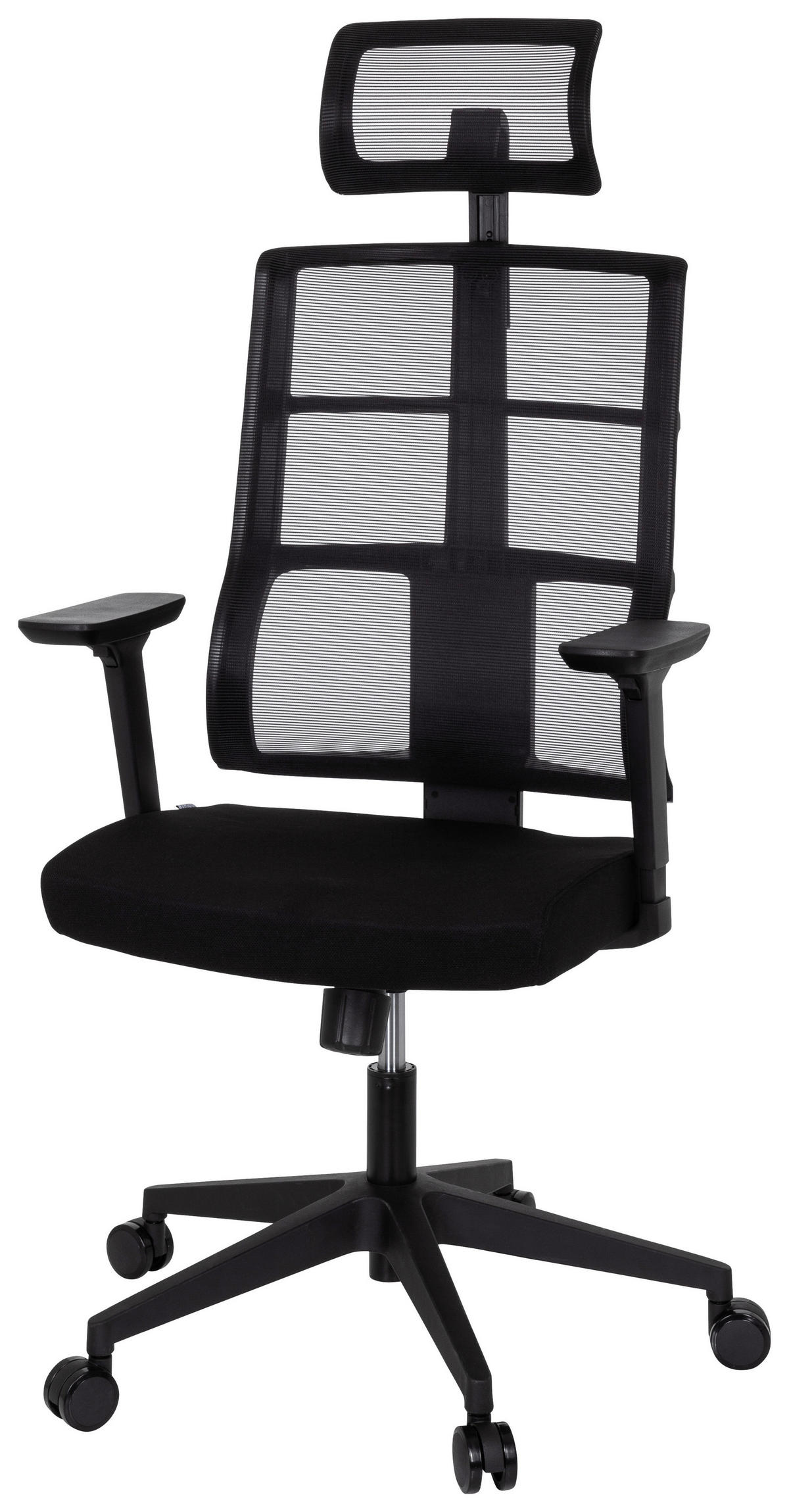 DREHSTUHL  in Netzbespannung, Flachgewebe Schwarz  - Schwarz, MODERN, Kunststoff/Textil (64/138/62cm) - MID.YOU