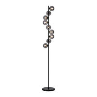 LED-STEHLEUCHTE SW DUBAI 25/25/164 cm   - Schwarz, Design, Glas/Kunststoff (25/25/164cm) - Schöner Wohnen