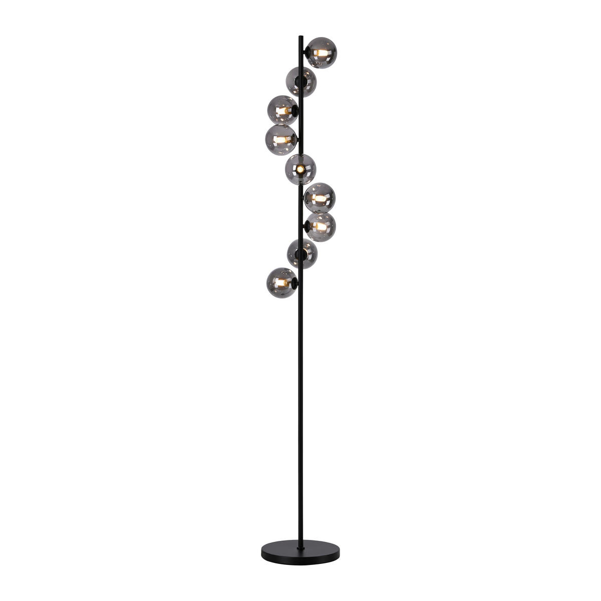 LED-STEHLEUCHTE SW DUBAI 25/25/164 cm   - Schwarz, Design, Glas/Kunststoff (25/25/164cm) - Schöner Wohnen