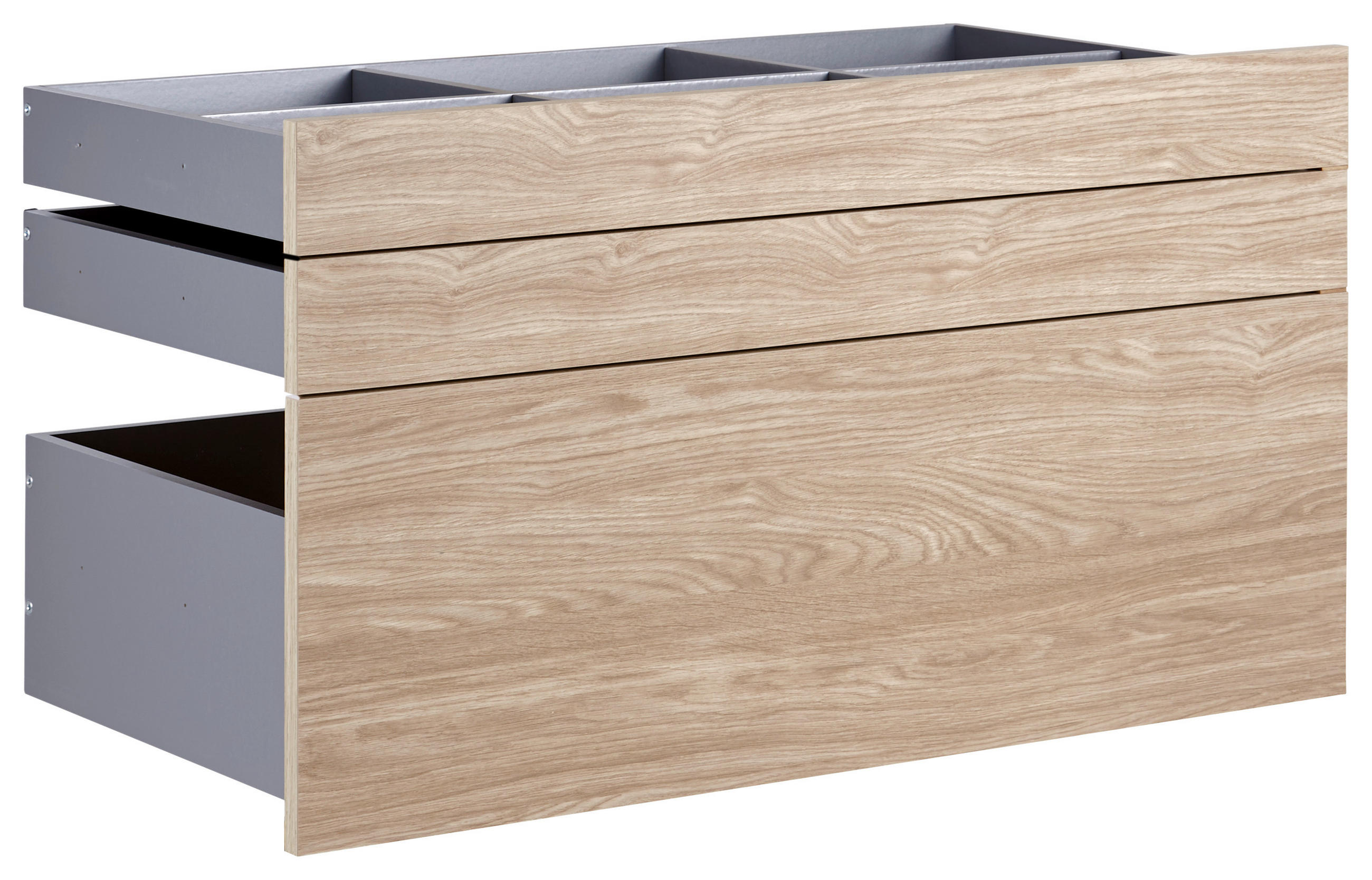 SCHUBLADENSET 90,9/50,3/46,8 cm   - Eichefarben, KONVENTIONELL, Holzwerkstoff (90,9/50,3/46,8cm) - Hom`in