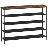SCHUHREGAL  - Dunkelbraun/Schwarz, Trend, Holzwerkstoff/Metall (120/88,5/29cm) - MID.YOU