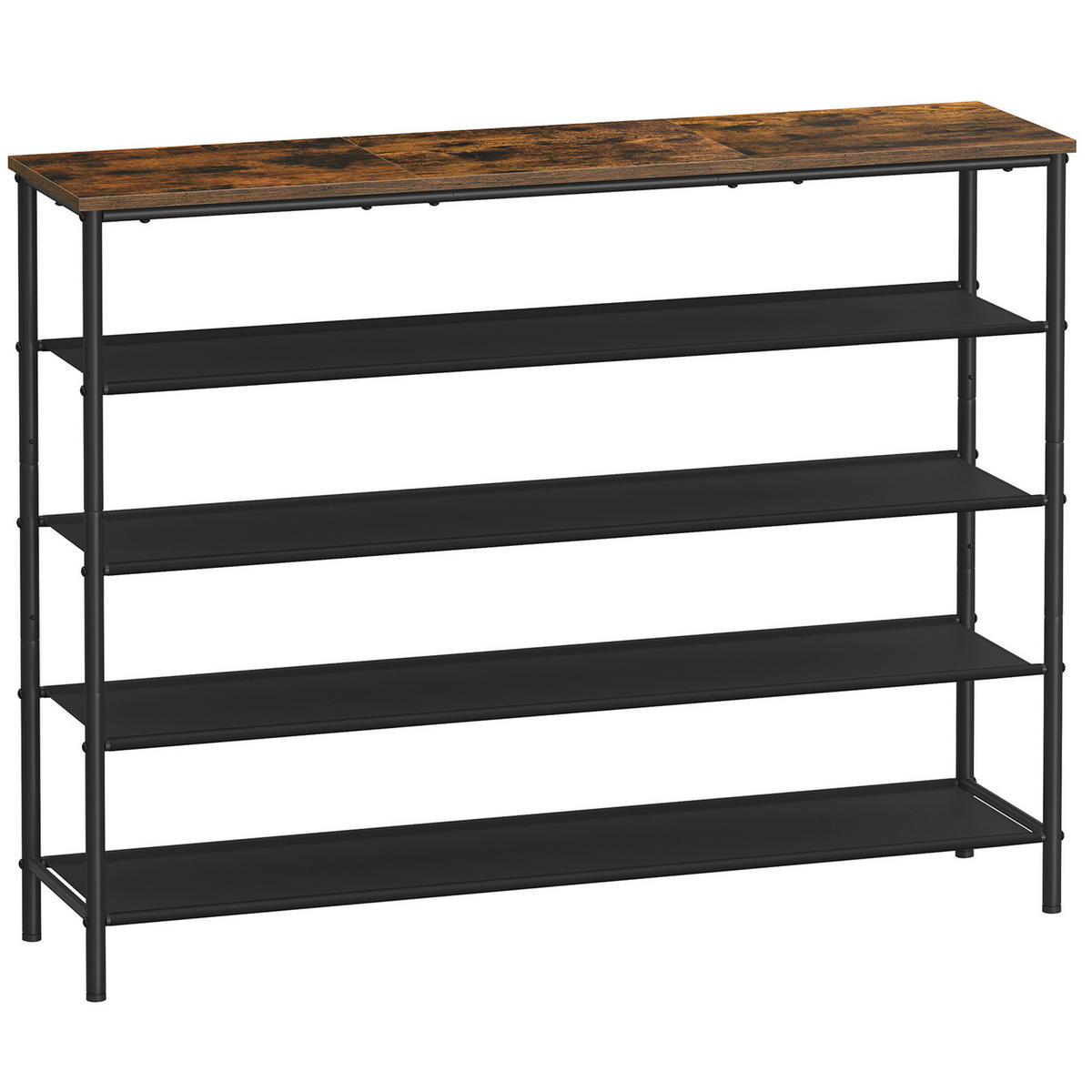 SCHUHREGAL  - Dunkelbraun/Schwarz, Trend, Holzwerkstoff/Metall (120/88,5/29cm) - MID.YOU