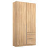 DREHTÜRENSCHRANK  in Sonoma Eiche  - Alufarben/Sonoma Eiche, MODERN, Holzwerkstoff (91/229/54cm) - Rauch Möbel
