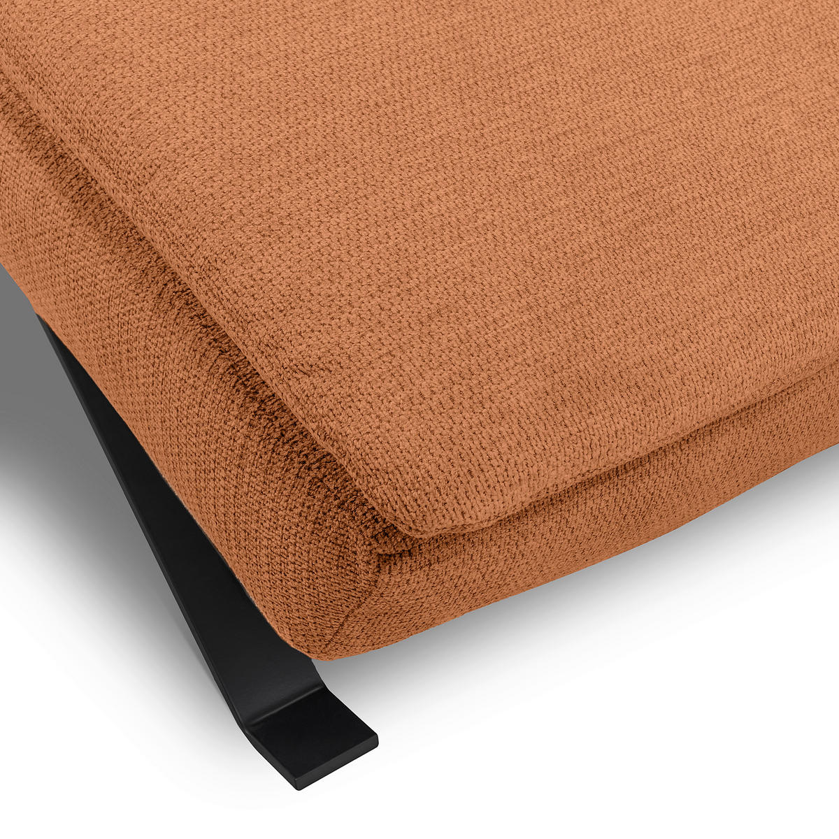 RELAXLIEGE Echtleder Rostfarben  - Rostfarben/Schwarz, Design, Leder/Metall (65/95/171cm) - Celina Home