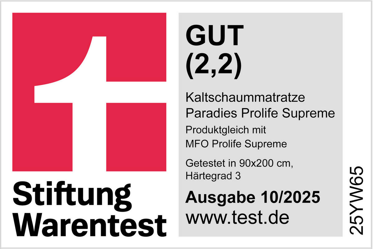 KALTSCHAUMMATRATZE 90/200 cm, Höhe ca.: 21 cm, H3 = fest, 7-Zonen - Weiß, KONVENTIONELL, Textil (90/200cm) - Paradies