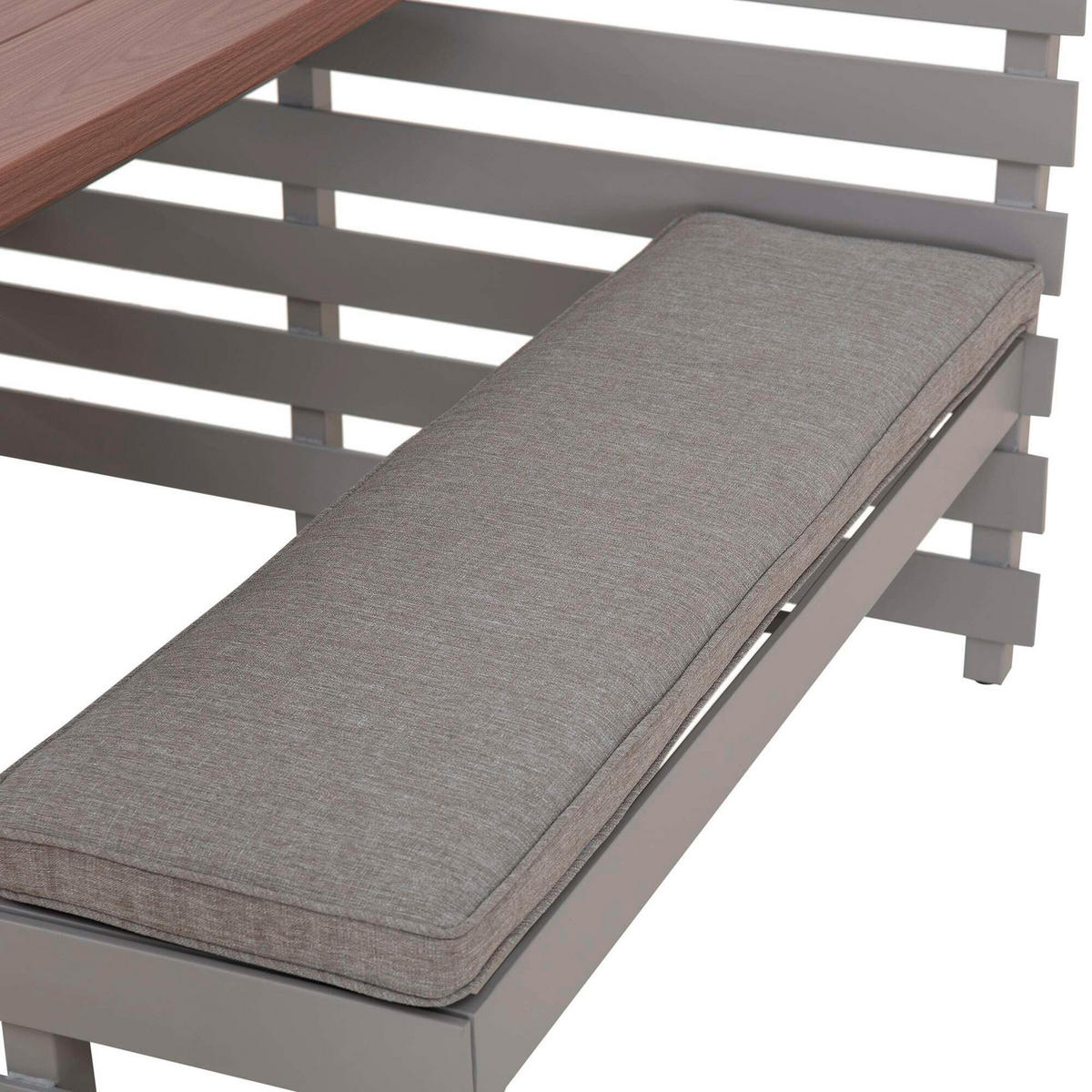 GARTENSET  - Hellbraun/Beige, Basics, Textil/Metall (126/86/157cm) - Modante
