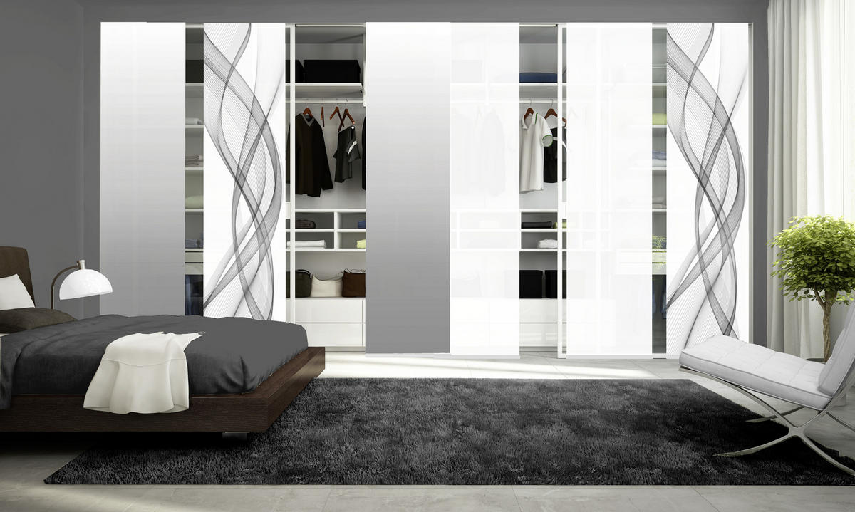PANELOVÝ ZÁVĚS, 60/245 cm - šedá, Basics, textil (60/245cm)