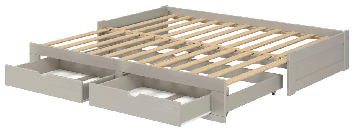 AUSZIEHBETT 206/100 cm  in Taupe  - Taupe/Naturfarben, MODERN, Holz/Holzwerkstoff (206/100cm) - MID.YOU