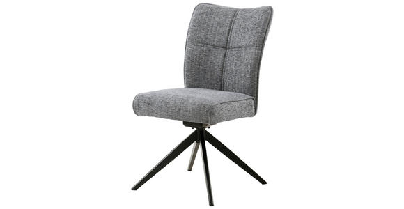 STUHL - Schwarz/Grau, Design, Textil/Metall (50/90,5/66cm) - Carryhome