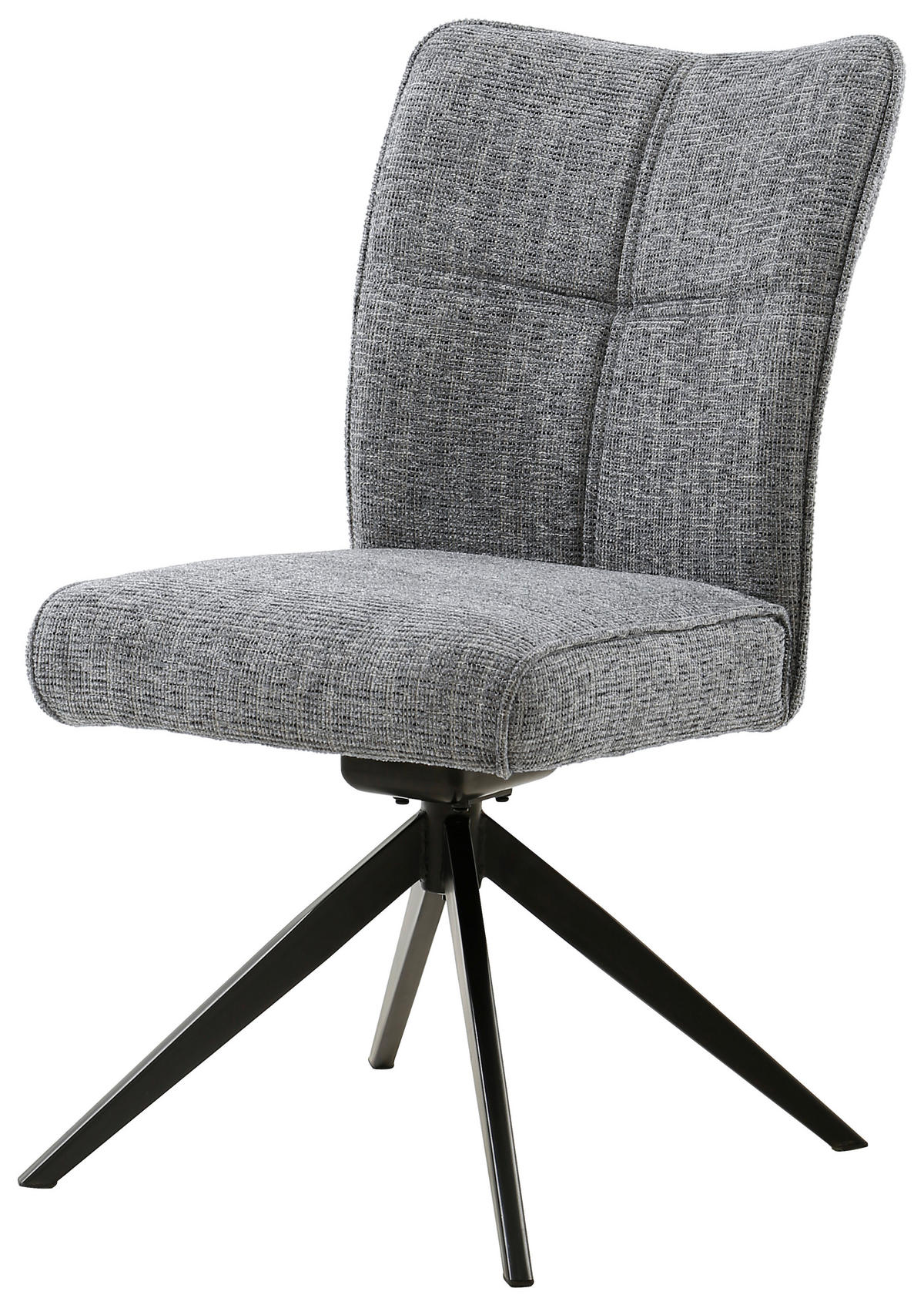 STUHL - Schwarz/Grau, Design, Textil/Metall (50/90,5/66cm) - Carryhome