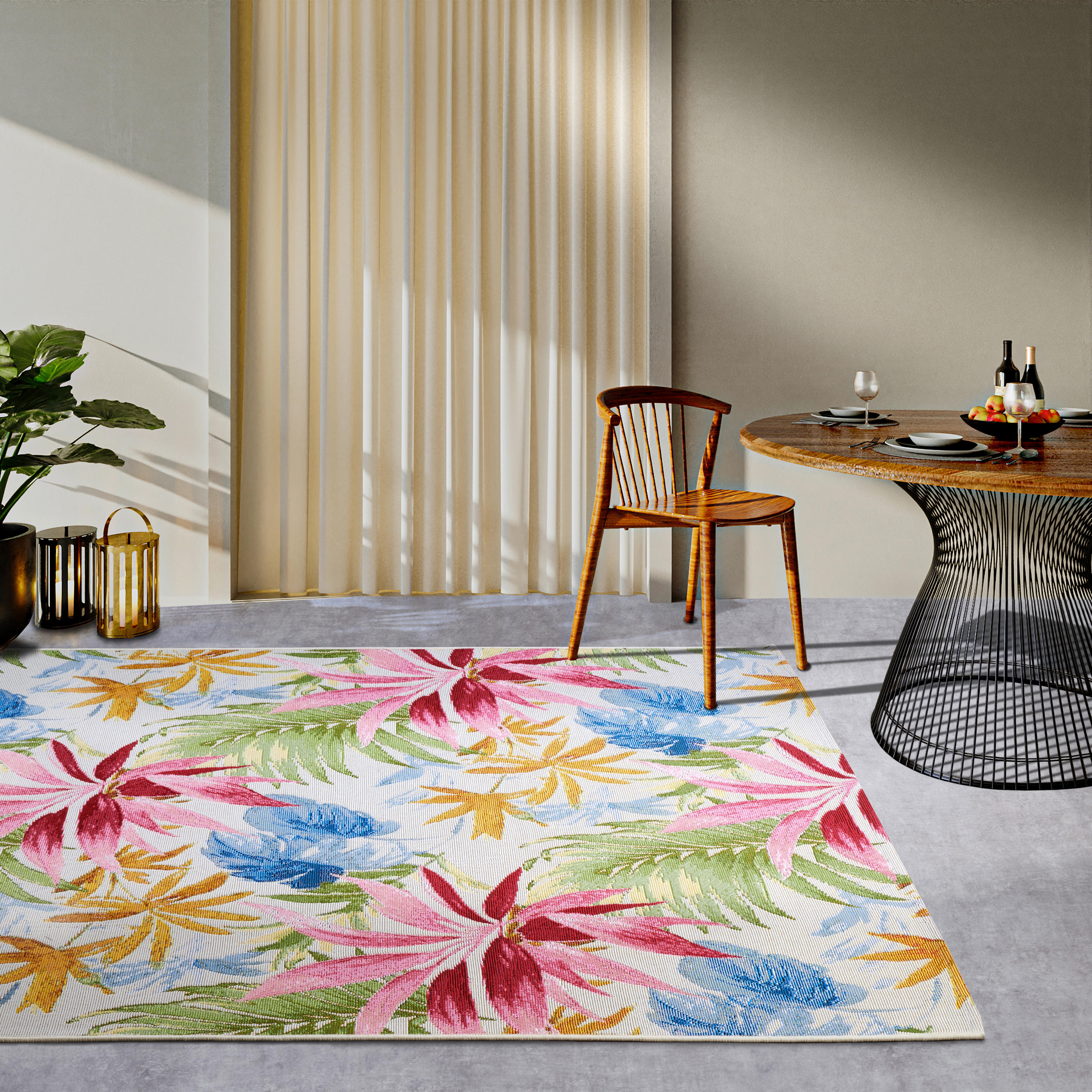 OUTDOORTEPPICH 200/285 cm Kollektion 1767 Creme, Multicolor  - Multicolor/Creme, Design, Kunststoff (200/285cm) - Villeroy & Boch