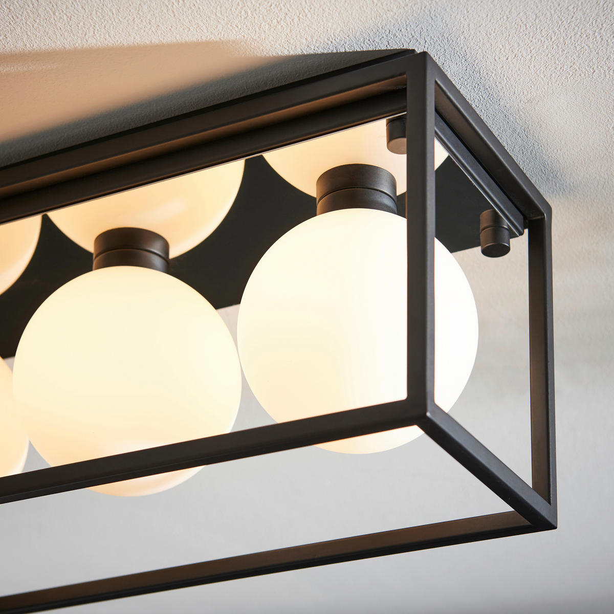 BADEZIMMER-DECKENLEUCHTE    42/16/19,5 cm  - Silberfarben/Opal, KONVENTIONELL, Glas (42/16/19,5cm) - ENDON