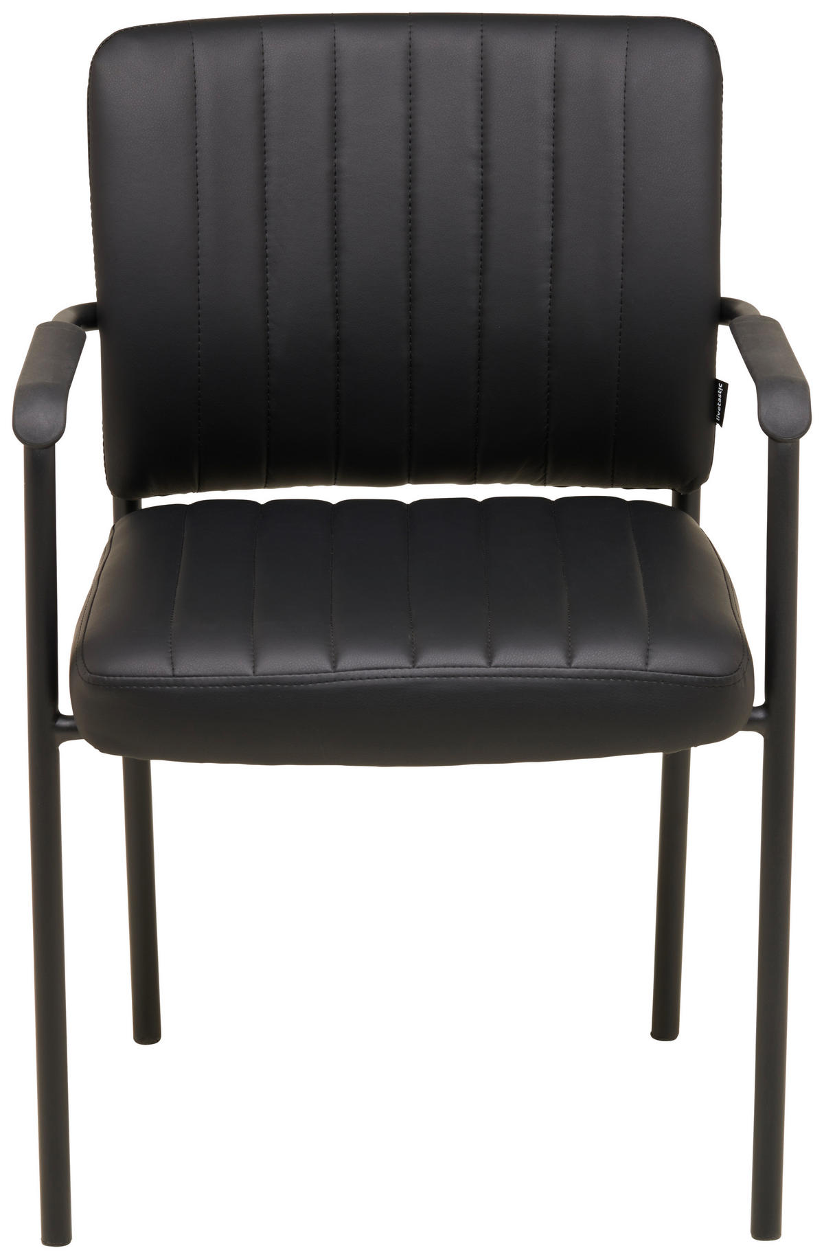 BESUCHERSTUHL  in Lederlook Schwarz  - Schwarz, LIFESTYLE, Holz/Kunststoff (56/81/63cm) - Livetastic
