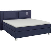 BOXSPRINGBETT 180/200 cm in Blau - Blau/Schwarz, Design, Kunststoff/Textil (180/200cm) - Tom Tailor