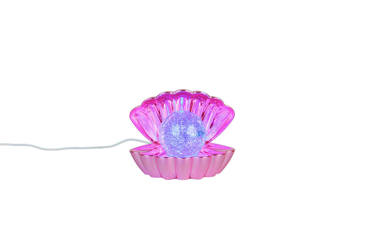 LED-TISCHLEUCHTE Shelly 17.5/12,5/14,5 cm   - Pink/Transparent, Trend, Kunststoff (17.5/12,5/14,5cm)