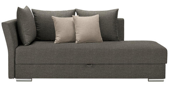 LIEGE  in Webstoff Grau  - Chromfarben/Beige, Design, Kunststoff/Textil (220/93/100cm) - Xora