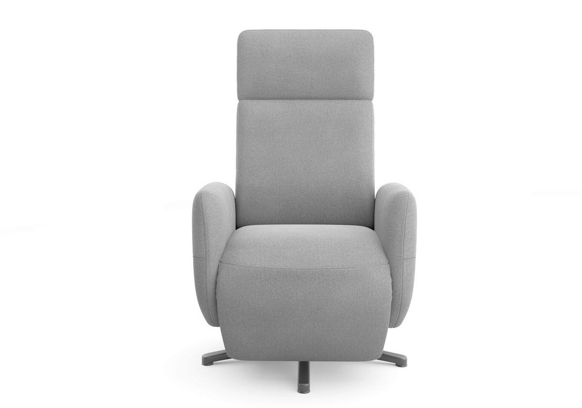 RELAXSESSEL Flachgewebe Aufstehhilfe    - Schwarz/Grau, KONVENTIONELL, Textil/Metall (71/110/82cm) - Sit & More