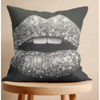 ZIERKISSEN  45/45 cm   - Schwarz, Design, Textil (45/45cm) - Ambia Home