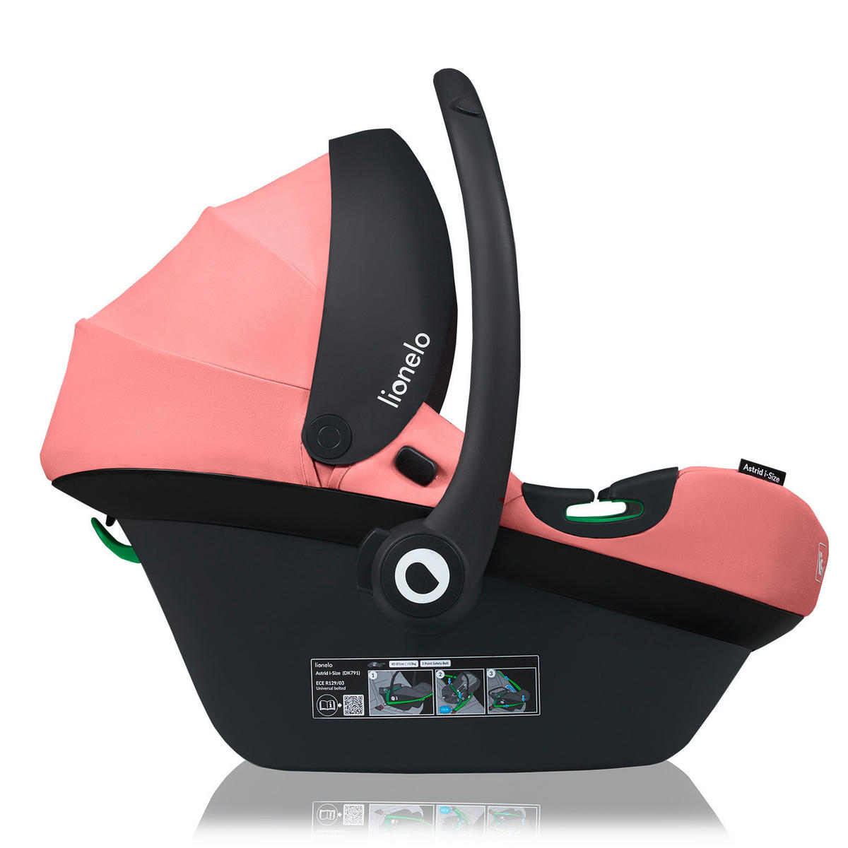 BABYSCHALE Astrid i-Size  - Pink/Altrosa, Basics, Kunststoff/Textil (44/64/57cm) - Lionelo