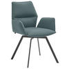 CHAISE ACCOUDOIRS  in acier  - turquoise/anthracite, Design, métal/textile (63/86/60cm) - Venjakob