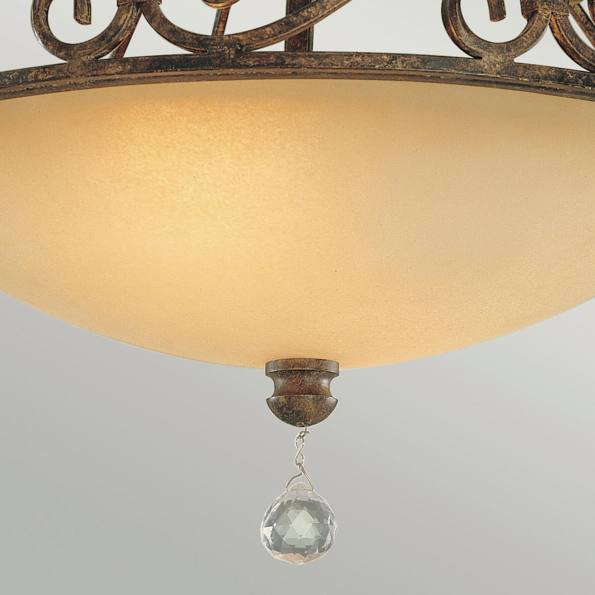 DECKENLEUCHTE  39.2/33.4 cm    - Bronzefarben, Konventionell, Glas/Metall (39.2/33.4cm) - Elstead Lighting