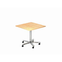 STEHTISCH 80/80/72-114 cm  - Chromfarben/Ahornfarben, KONVENTIONELL, Holzwerkstoff/Metall (80/80/72-114cm) - Venda