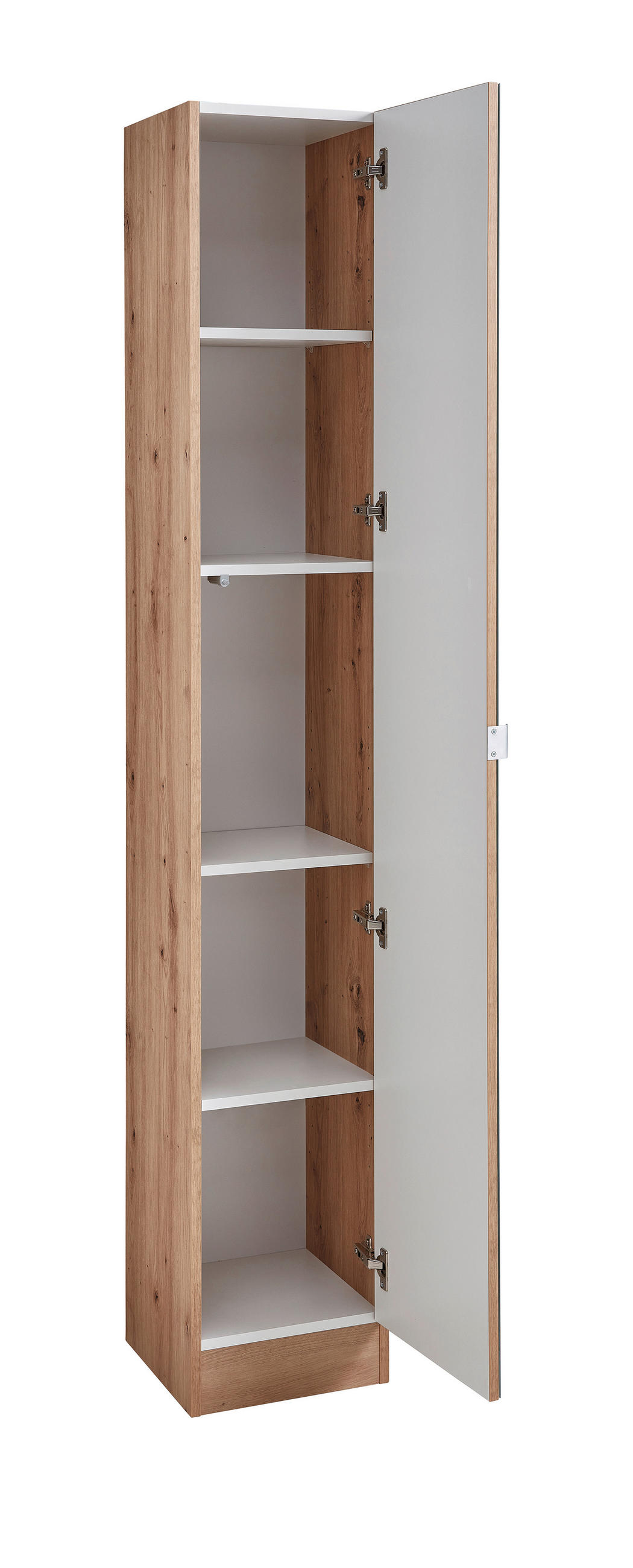 HOCHSCHRANK 32,5/195,5/33 cm  - Eichefarben, KONVENTIONELL, Glas/Holzwerkstoff (32,5/195,5/33cm) - Xora