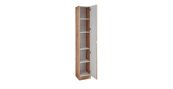 HOCHSCHRANK 32,5/195,5/33 cm  - Eichefarben, KONVENTIONELL, Glas/Holzwerkstoff (32,5/195,5/33cm) - Xora