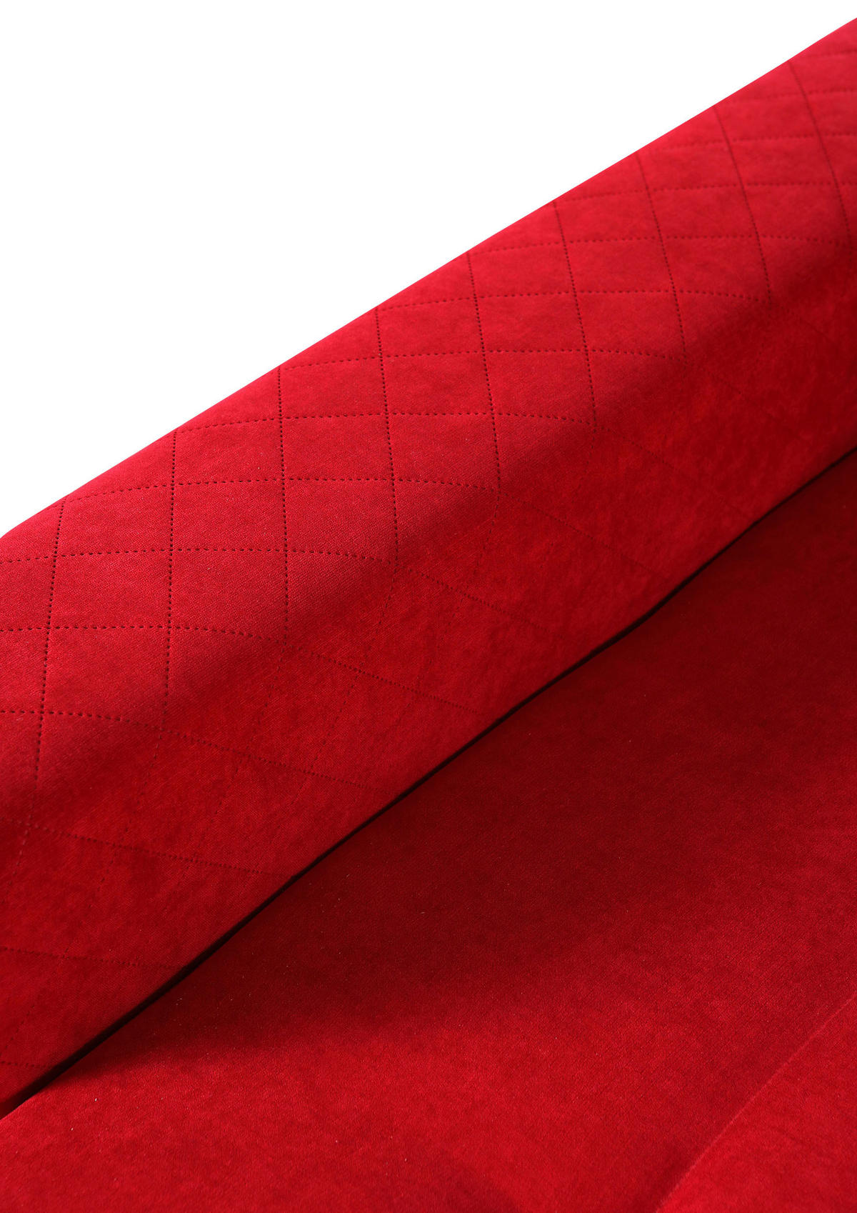 ECKSOFA Rot Flachgewebe  - Rot/Schwarz, KONVENTIONELL, Kunststoff/Textil (176/243cm) - MID.YOU