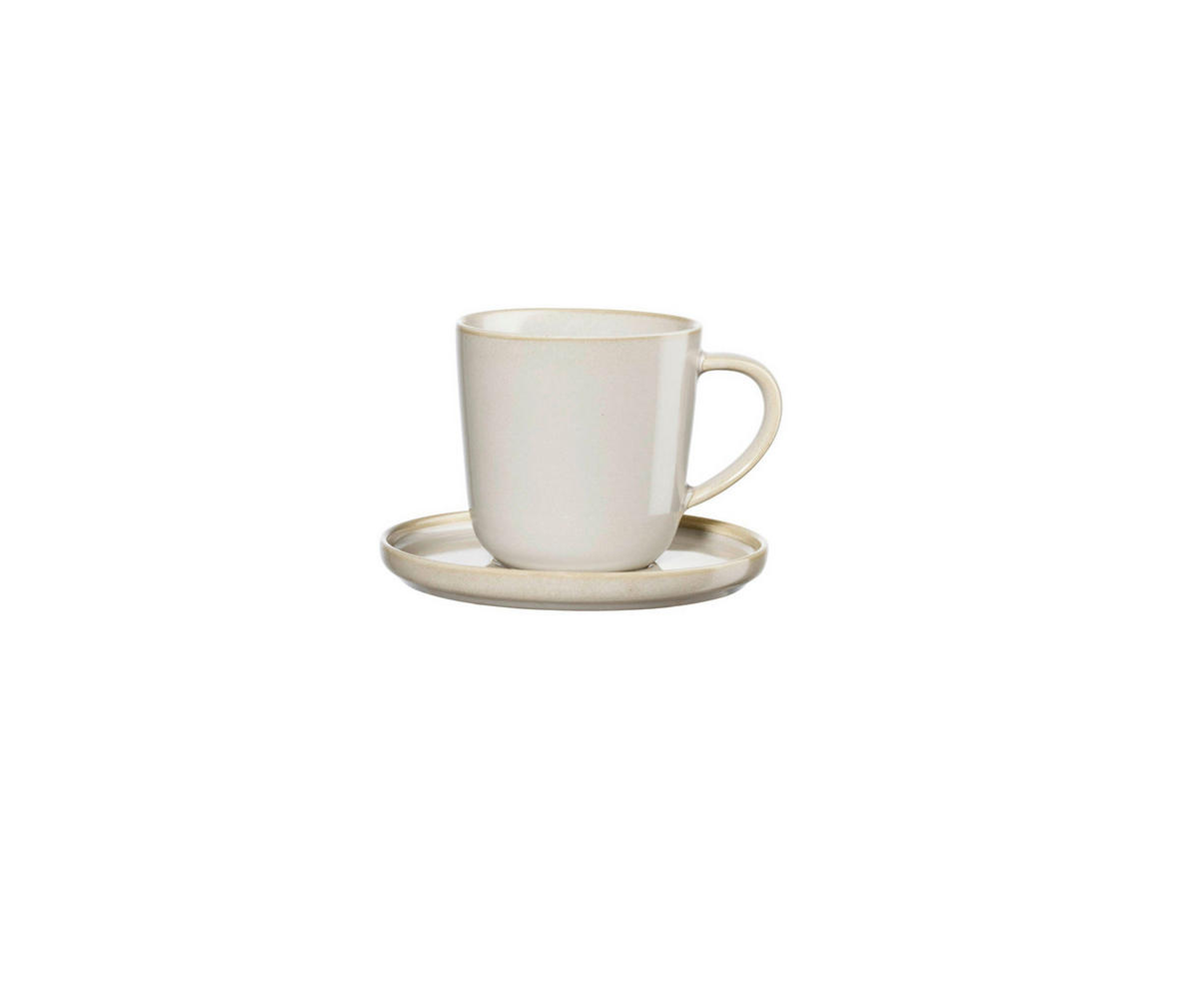 ESPRESSOTASSE MIT UNTERTASSE Coppa Tofu 80 ml  - Hellgrau, Design, Keramik (6/6cm) - ASA