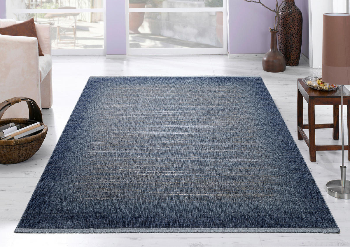 WEBTEPPICH 80/150 cm Memphis Blau  - Blau, Design, Textil (80/150cm) - Musterring