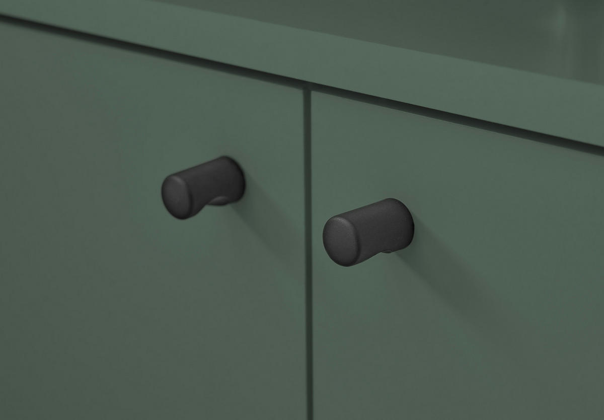 WASCHBECKENUNTERSCHRANK 60/60/35 cm  - Schwarz/Olivgrün, Modern, Holzwerkstoff/Kunststoff (60/60/35cm) - MID.YOU
