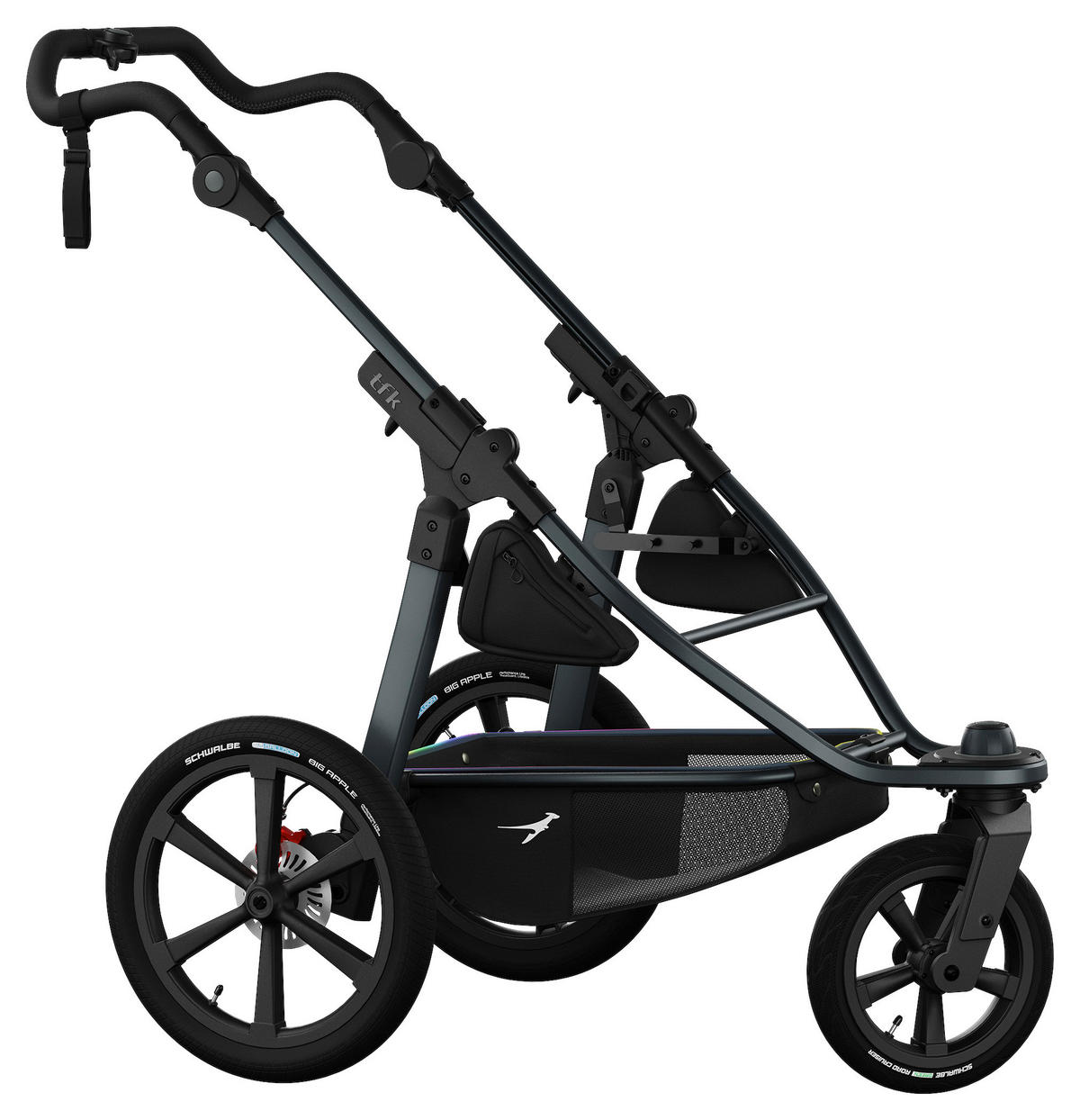 KOMBIKINDERWAGEN TFK Pro  - Anthrazit/Olivgrün, Basics, Textil/Metall (66/118/110cm) - TFK