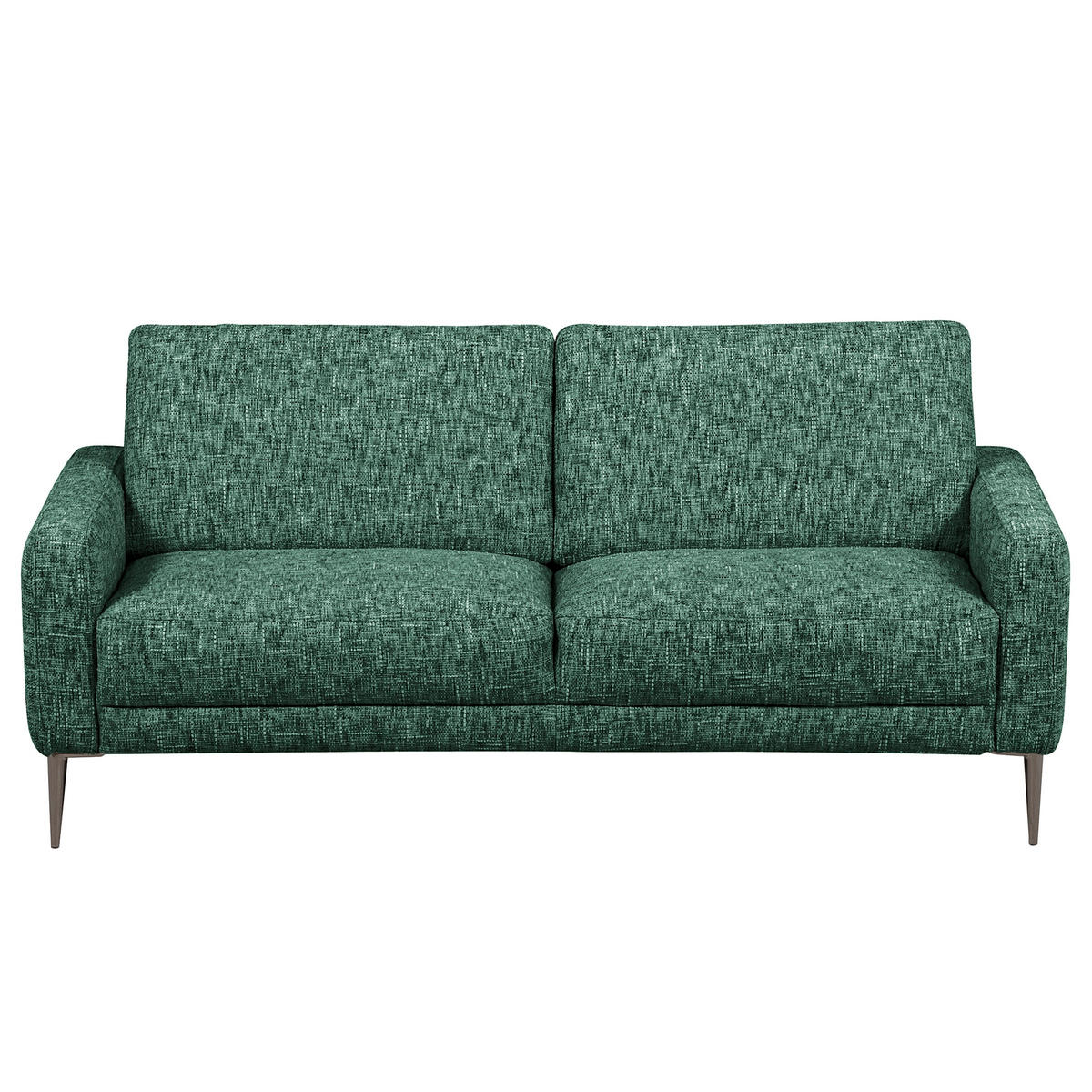 3-SITZER-SOFA Webstoff Grün  - Schwarzchrom/Grün, Design, Textil/Metall (187/85/92cm) - Livetastic