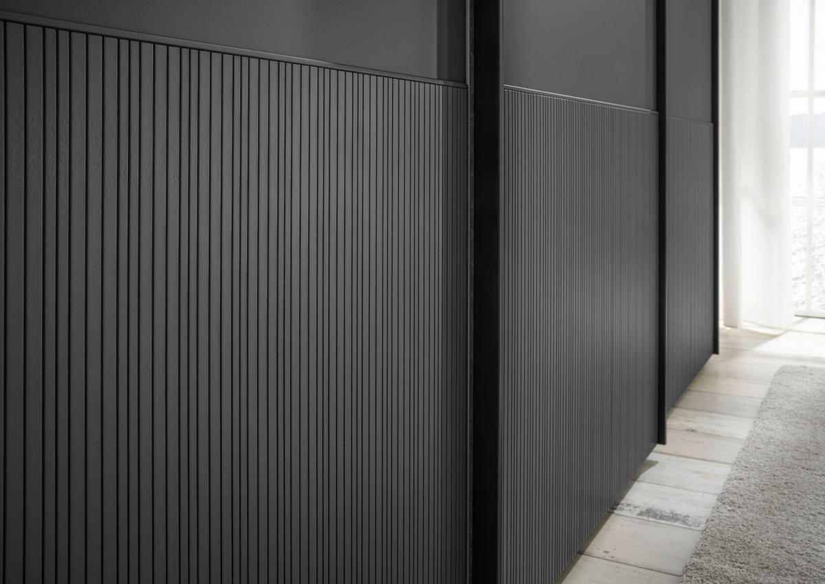 Dulap Cu Uși Culisante, 300/236/67 cm, gri lavă - ardeziu/gri lavă, Basics, sticlă/metal (300/236/67cm) - Dieter Knoll