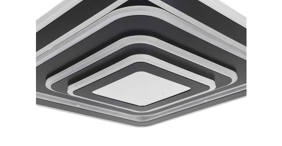 LED-DECKENLEUCHTE 46,7/46,7/6,5 cm   - Schwarz, Design, Kunststoff/Metall (46,7/46,7/6,5cm) - Novel