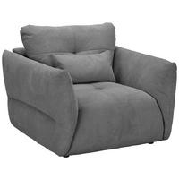 SESSEL in Webstoff Dunkelgrau  - Dunkelgrau/Schwarz, KONVENTIONELL, Textil/Metall (112/88/120cm) - Carryhome