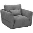 SESSEL in Webstoff Dunkelgrau  - Dunkelgrau/Schwarz, KONVENTIONELL, Textil/Metall (112/88/120cm) - Carryhome
