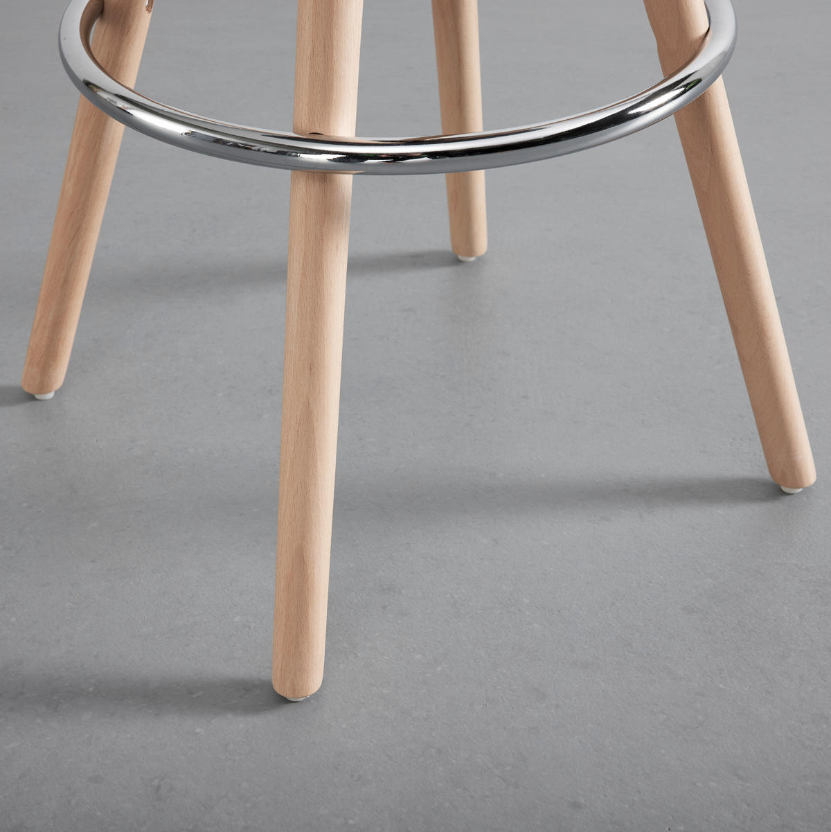 BARHOCKER Webstoff Grau Eisen Buche massiv  - Buchefarben/Grau, MODERN, Holz/Textil (42/100/42cm) - Bessagi Home