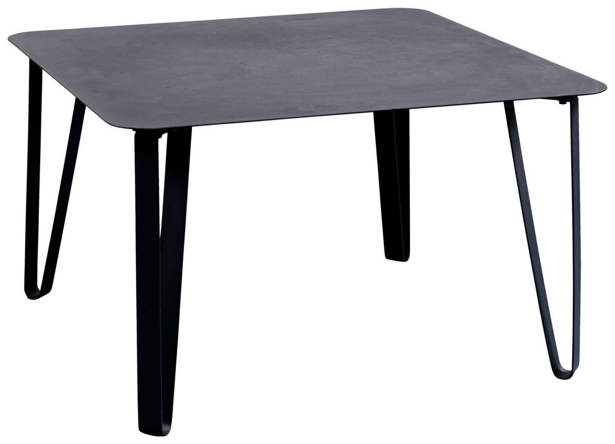 COUCHTISCH in Metall 75/75/45 cm  - Schwarz, Design, Metall (75/75/45cm) - Xora
