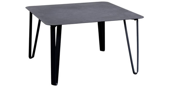 COUCHTISCH 75/75/45 cm quadratisch Schwarz  - Schwarz, Design, Metall (75/75/45cm) - Xora